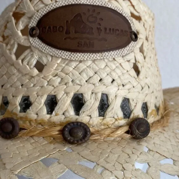 Velero Cabo San Lucas Hat Woven Straw Cowboy Sunhat Boho - Picture 6 of 8